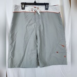 O'Neill Boys Gray‎ Lightweight Surfer Style Drawstring Boardshorts Sz 11 Vintage